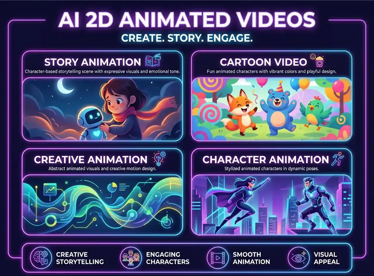 AI 2D Animated Videos